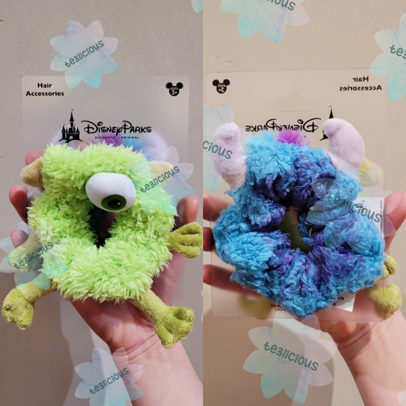 DISNEY PARKS MONSTERS INC SULLEY/MIKE SCRUNCHIE - Picture 1 of 5